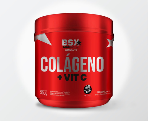 Colageno Hidrolizado Vict C  Bsx Nutrition 300gr Naranja