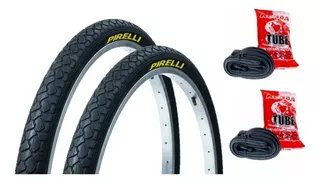 Par Pneu Bike Pirelli Bravo Super 26x1.1/2x2 + Câmara De Ar
