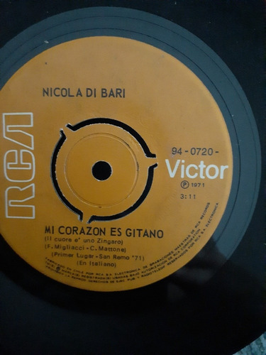 Vinilo Single De Nicola Di Bari Agnese (o163
