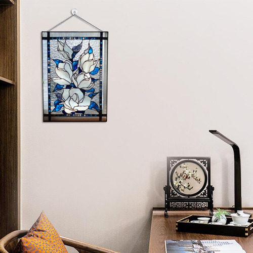 Panel De Ventana Rectangular De Vidrieras De 2 Piezas Para