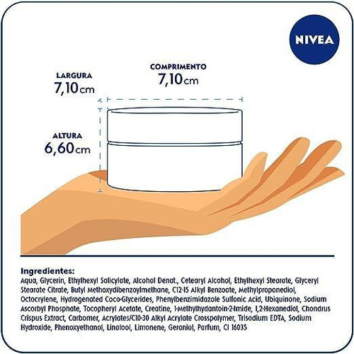 Nivea Creme Facial Antissinais Q10 Energy Dia Fps 15 50g