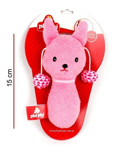 Imagen 1 de 4 de Sonajero Peluche P/ Bebe Animales Soft Con Pelotitas Phi Phi