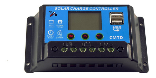 Aleko Controlador Carga Solar Sc402 20a Inteligente Puerto V