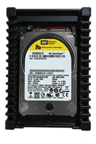 Hd Western Digital Velociraptor Wd3000hlfs 300gb 10.000 Rpm