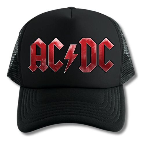 Gorra Trucker Ac Dc Red Serie Music Band Black