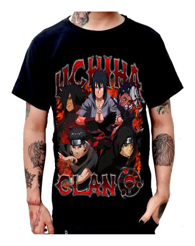 Playera Clan Uchiha Sasuke Itachi Madara Obito Shisui