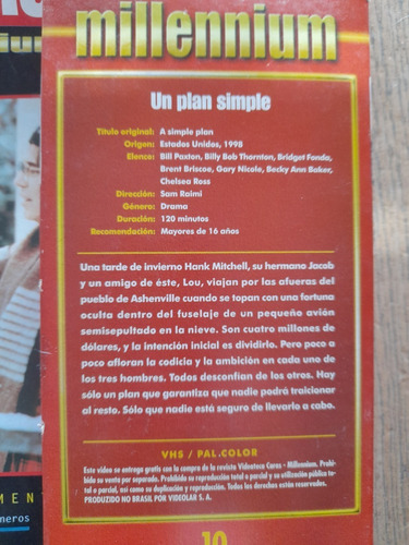 Vhs Un Plan Simple - Videoteca Caras N° 10 (Usado)