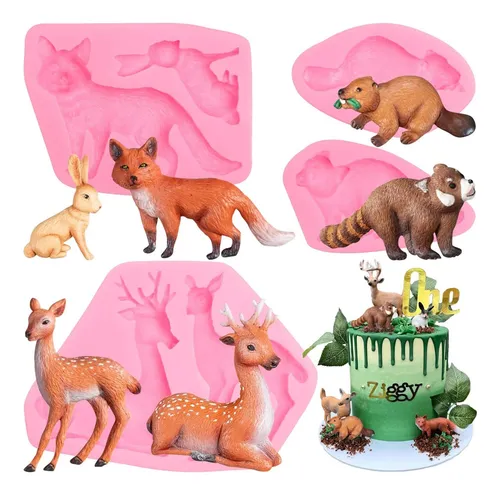 Moho De Fondant De Silicona De Conejo Zorro, Molde De De De