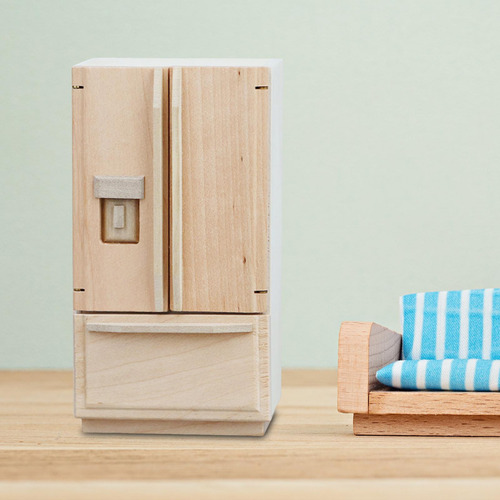 Mini Refrigerador Para Casa De Muñecas 1:12 Realista Para