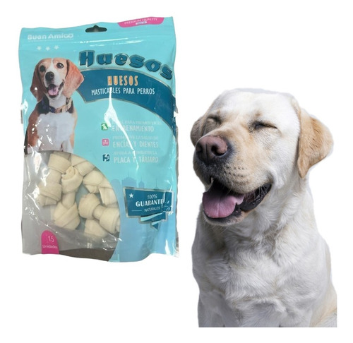 Pack 15 Snack Huesos Cartilago Masticable Comestible Perro