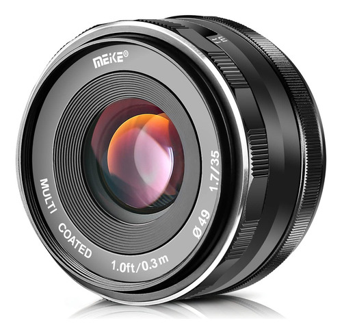 Meike F1.7 - Lente Fija De Enfoque Manual De Gran Apertura Aps-c Compatible Con Cámaras Sony E-mount Nex 3 3n Nex 5r Nex 6 7 A6600 A6400 A5000 A5100 A6000 A6100 A6300 A6500 A300 A300