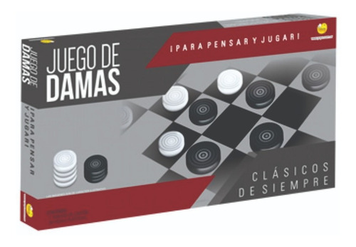 Juego De Mesa Damas Tablero Cartón 30 Piezas Palermo Oferta