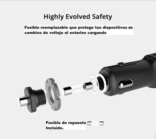 Imagen 9 de 10 de Transmisor Bluetooth Fm Doble Cargador Usb Manos Libres Aux