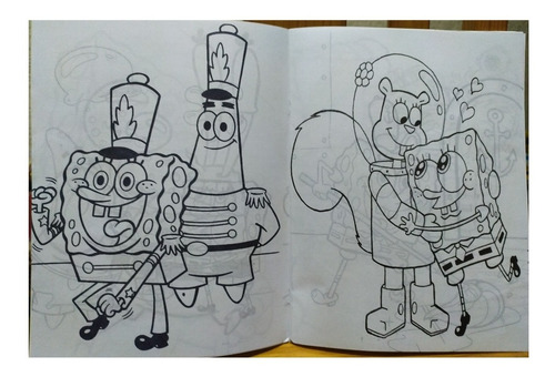 Bob Esponja Patricio Paq 10 Libros Colorear Iluminar Nickjr
