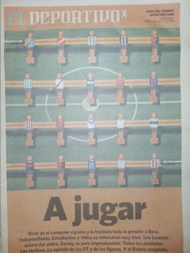 Diario Clarin El Deportivo - Guia Torneo Apertura - Año 2008