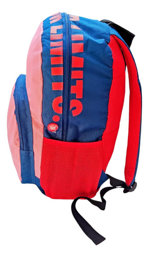 Mochila Wison Urbana Combinada Rosa Azul Y Rojo Rosa Lisa