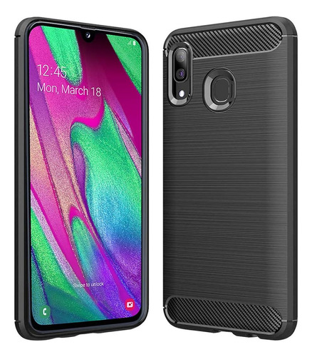 Estuche Protector Fibra Carbono Para Samsung A40