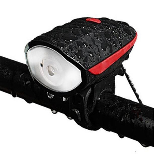 Lanterna Farol Led Bike C/ Buzina Bicicleta Recarregável Usb