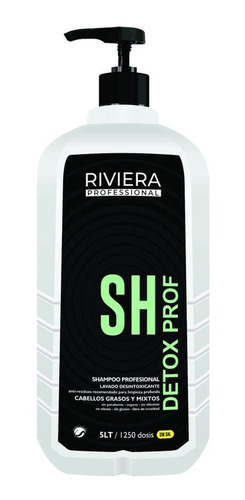 Shampoo Detox Riviera Profesional Sin Sal Grasos 5 Litros