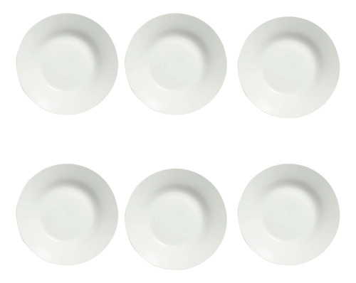 Plato Tendido Blanco #9 X 6 Unidades