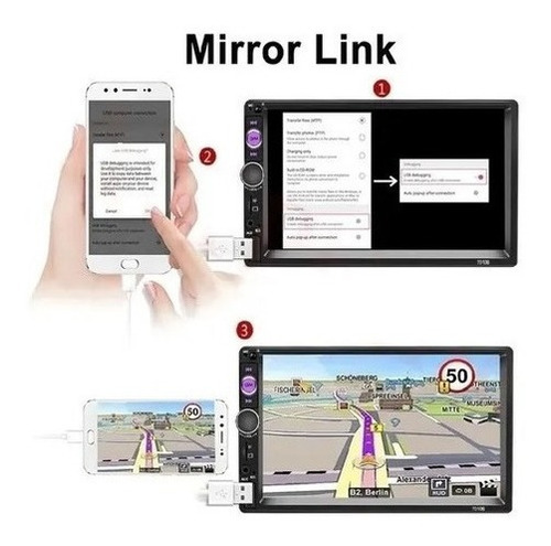 Pantalla Táctil 7 En Con Camara De Reversa Para Auto Estéreo