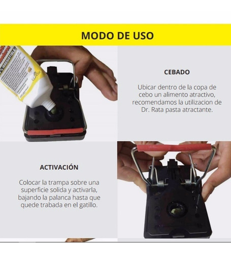 Imagen 5 de 10 de 3 Trampas Para Ratas Trampera Profesional Laucha Roedor Rata