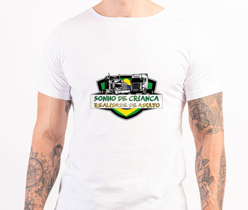 Imagem 4 de 6 de Camiseta Para Caminhoneiro - Sonho De Criança