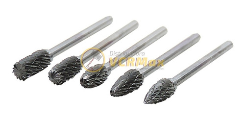 Imagen 5 de 10 de Fresa Lima Rotativa Metal Duro Para Taladro Doble Corte X 10