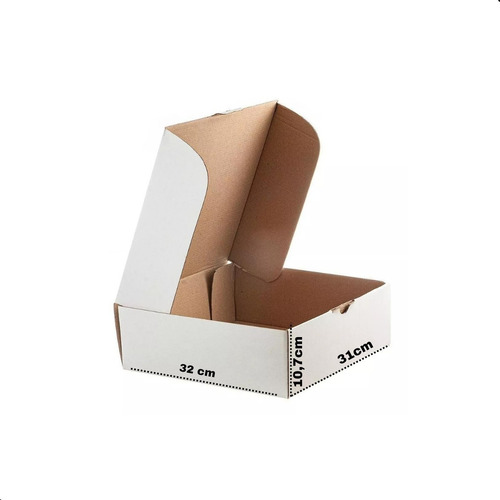 24 Caixas De Papelão Branca P/ Torta E Bolo P 32x31x10.8