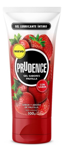 Prudence Frutilla Sabor Y Olor Lubricante Íntimo Gel 100 Gr.