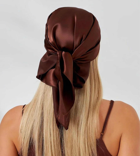 Bufandas De Moda De Seda Unicolor De 35 Pulgadas (90x90)cm.