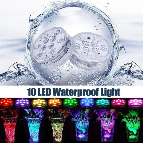 Luces Led Sumergibles, Impermeable, Multicolor, Baterí...