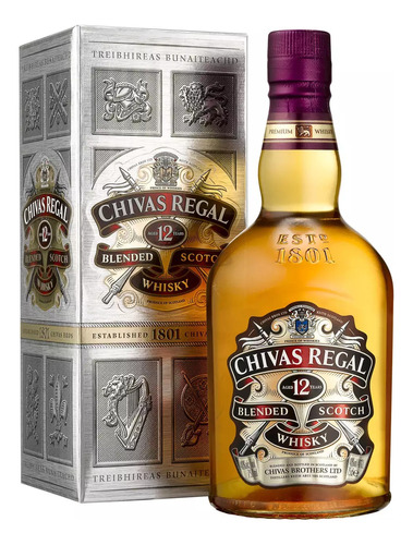 Whisky Chivas Regal 12 Años 1000ml Litro Blended Scotch 