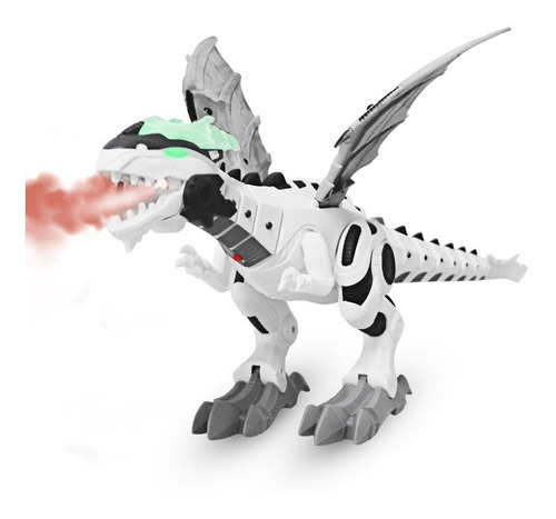 Dino Fire Robot Con Luz Y Sonido Expulsa Efecto Fuego Ik0022