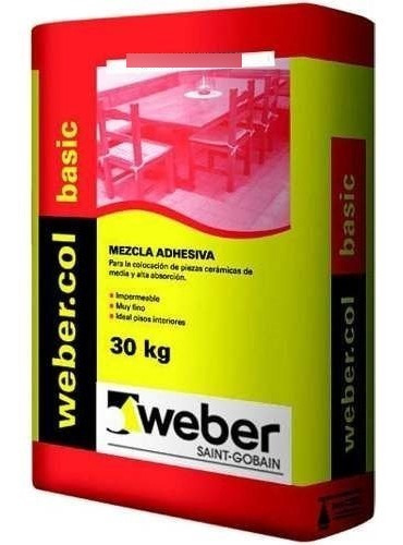 Adhesivo Para Ceramicos Weber Basic Rendimiento Hasta 10 M2 | MercadoLibre