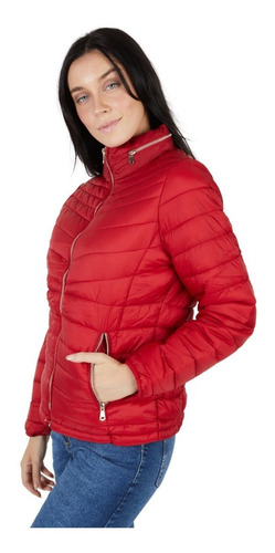 Imagen 3 de 6 de Campera Mujer Inflable Capucha Oculta Y Talle Especial