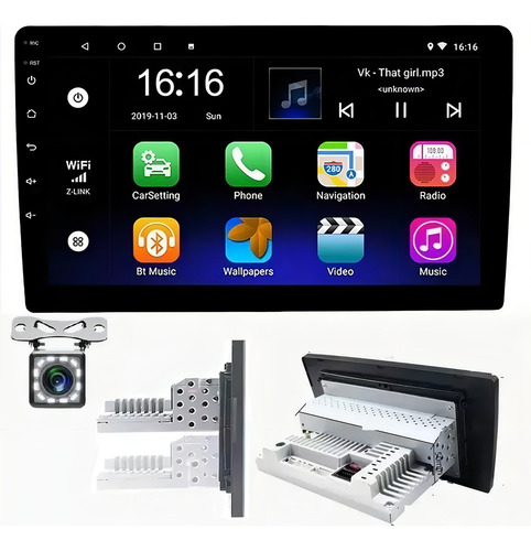 Estéreo De Coche Android 9.1 De 10 Pulgadas Con Camara 1 Din Estéreo De Coche Android 9.1 De 10 Pulgadas Con Camara 1 Din