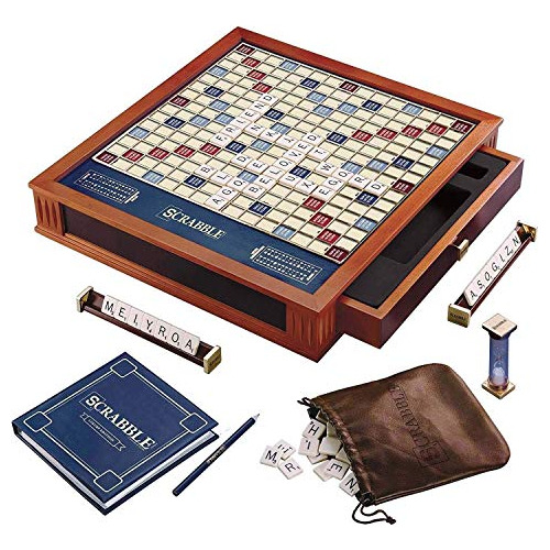 Ws Game Company Scrabble Trophy Luxury Edition With Rotating