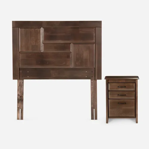 Cama Europea Rosen Indie 1,5 Plazas + Muebles Dolce