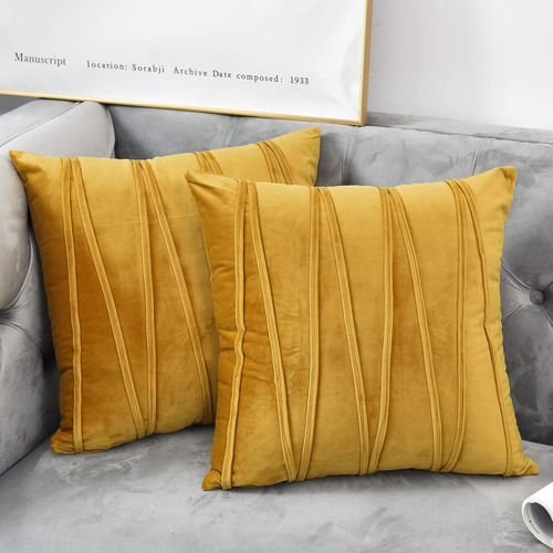 Funda Almohada Terciopelo Suave Color Liso Otoño Invierno De