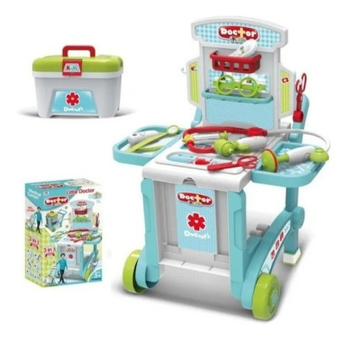 Imagen 1 de 1 de Maleta Juego De Doctor 3 En 1 Grande Niña/niño Mayor Y Detal