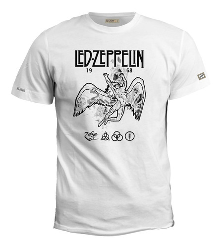 Camiseta Led Zeppelin Rock Metal Grupo Poster Eco
