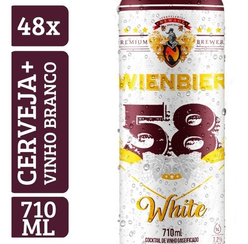 Kit Cerveja Wienbier 58 White Wine 710ml (48 Un)