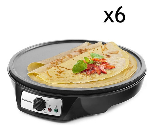 Maquina Hacer Crepas Eléctrica 12  Elite Gourmet Pack Con 6