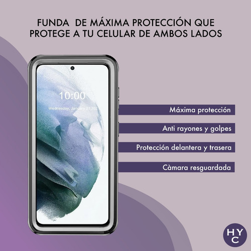Imagen 2 de 10 de Funda 360 Premium Shockproof Compatible Samsung S21 Ultra
