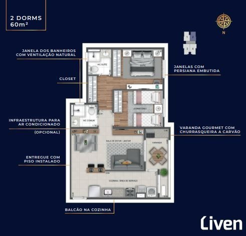 Imagem 8 de 9 de Lançamento De 2 E 3 Dormitórios, 1 Ou 2 Vagas E Muito Bem Localizado No Jardim América - 9101