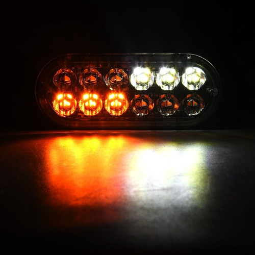 12-24v Camión Coche 12 Led Flash Estroboscópico Advertencia