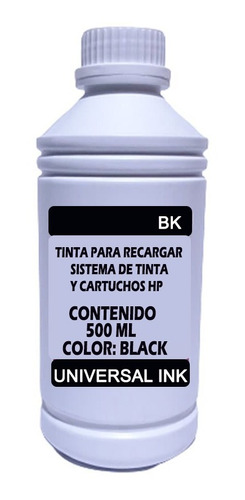 500ml De Tinta Genérica Para Cartuchos Hp O Sistema Continuo