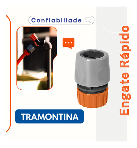 Engate Rápido P/ Mangueira 1/2 Tramontina 78506000
