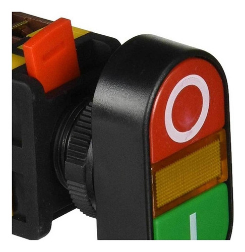 Botão Duplo Liga/desliga Nr12 Com Ressalto Iluminado 220v